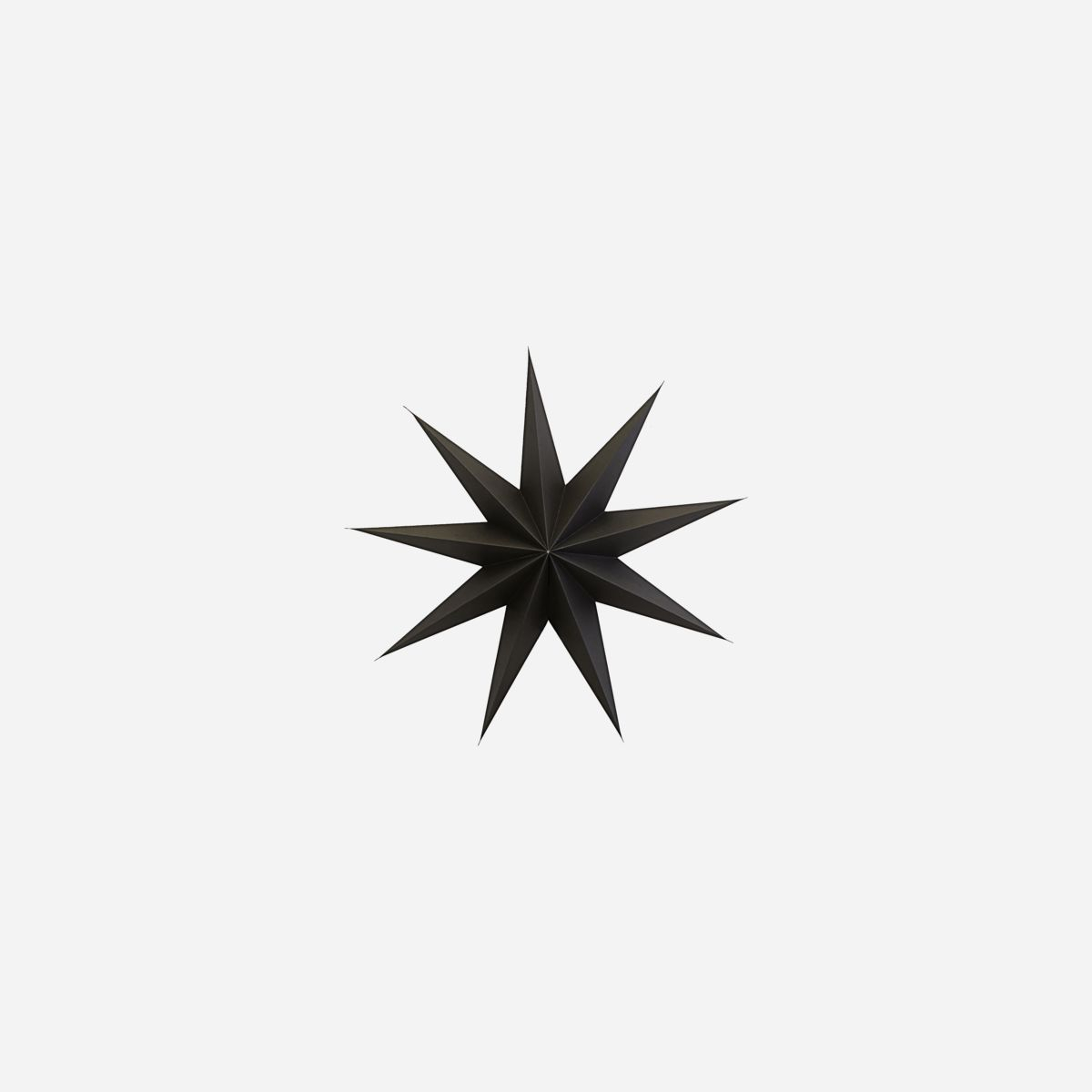 Stjerne, 9 Point, Brun Mellem