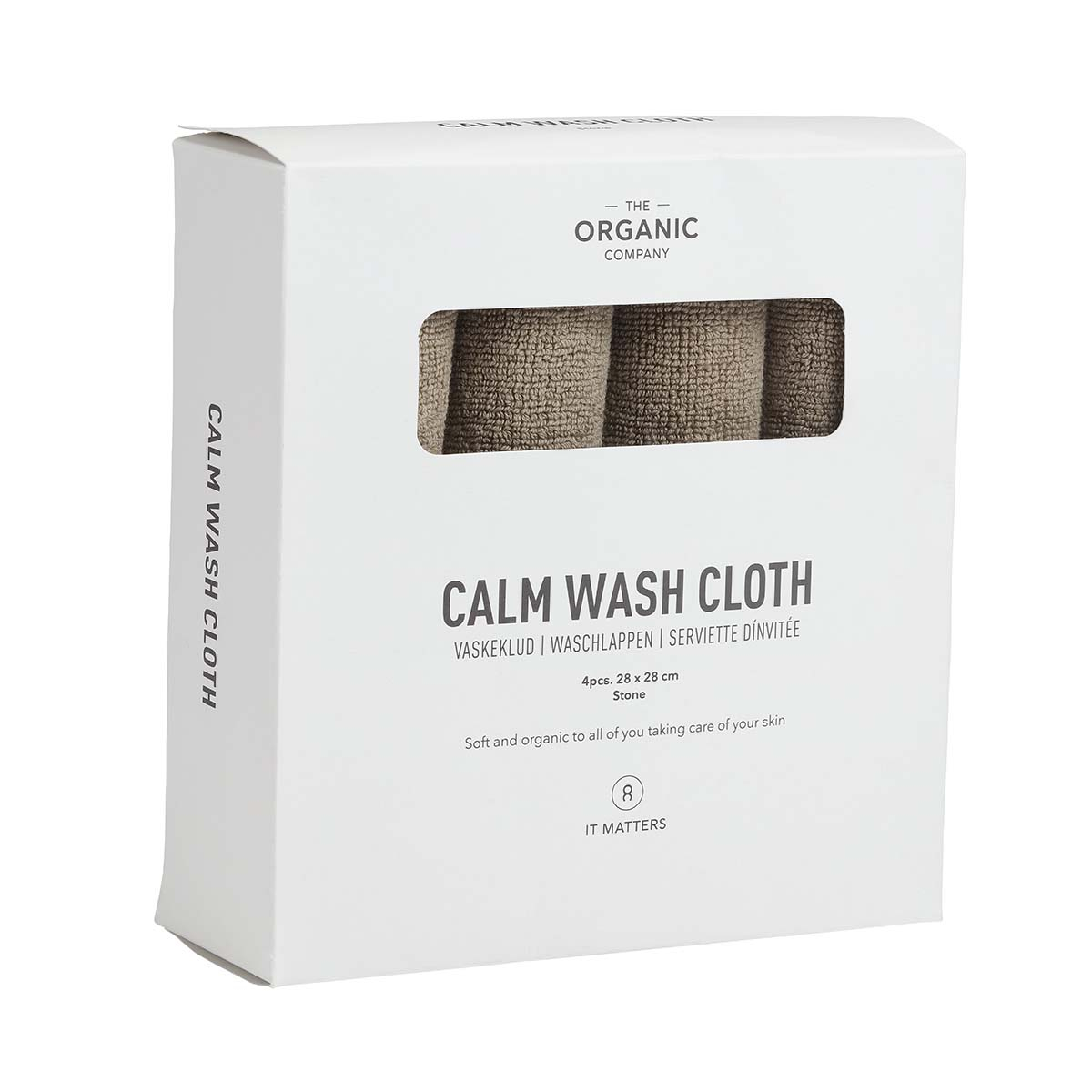 CALM Vaskeklude, Clay, 4 stk