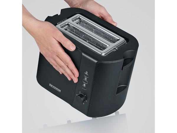 Severin Brødrister 800 watt Mat sort