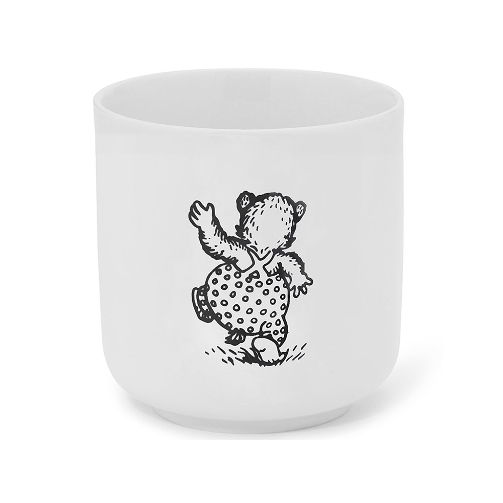 Krus, KLUMP, hvid/sort porcelæn*