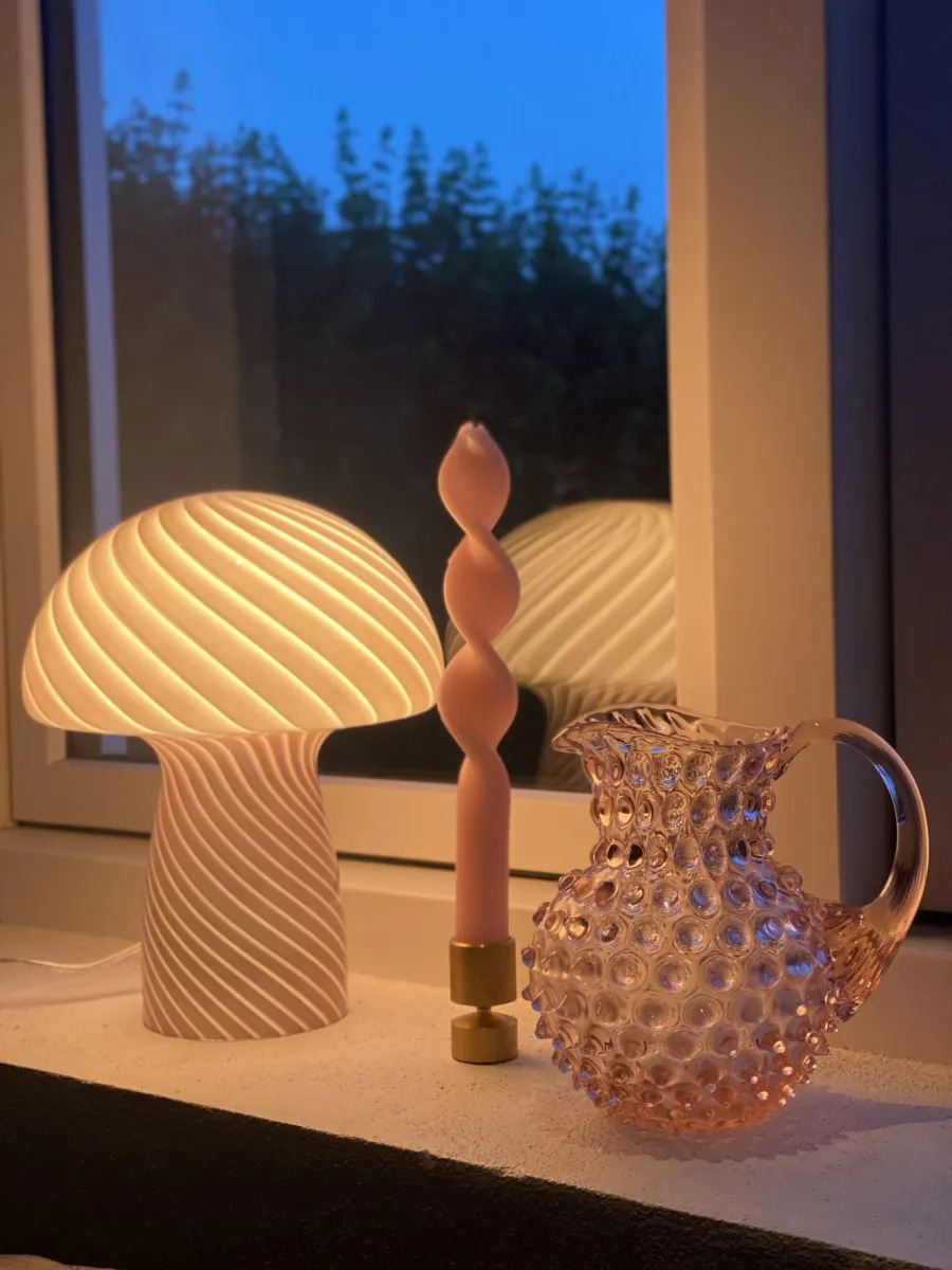 Mushroom Lampe, S, old rose