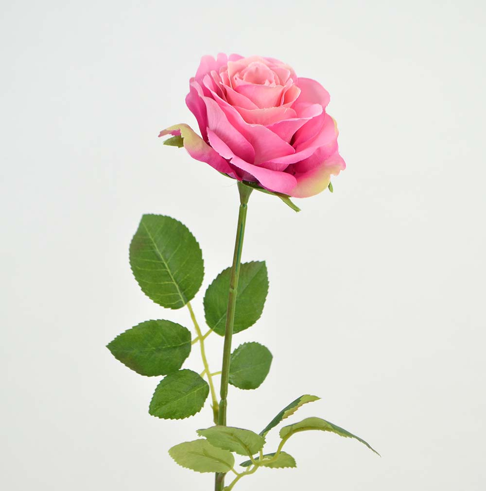 Rose branch, 43 cm, pink