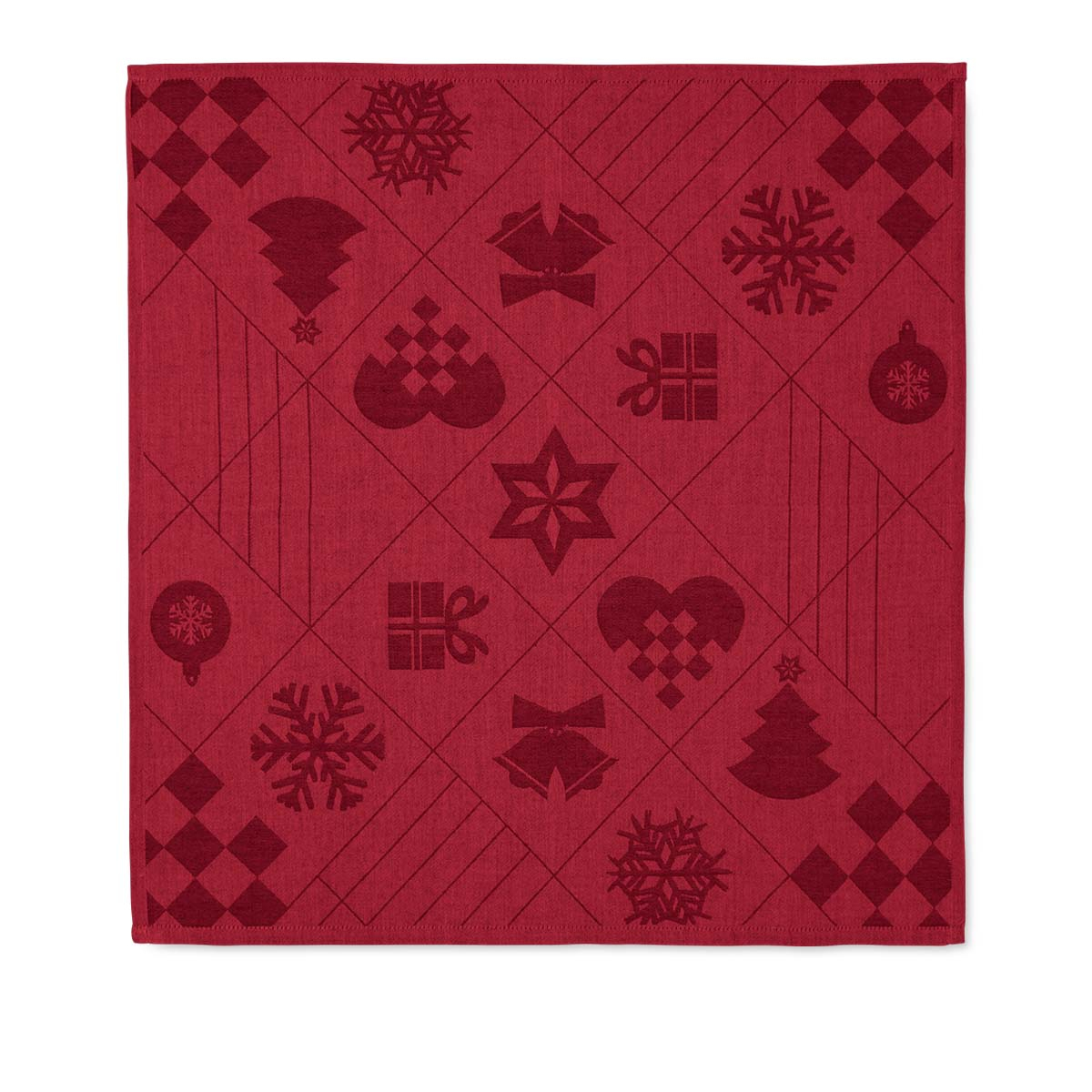 Natale Jule Stofserviet rød 45x45 cm 4 stk