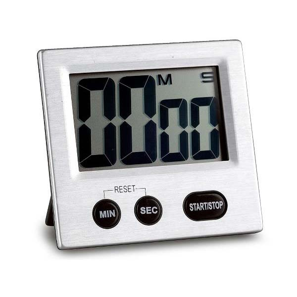 Plus termometre m/stort display Minutur digital aluminium