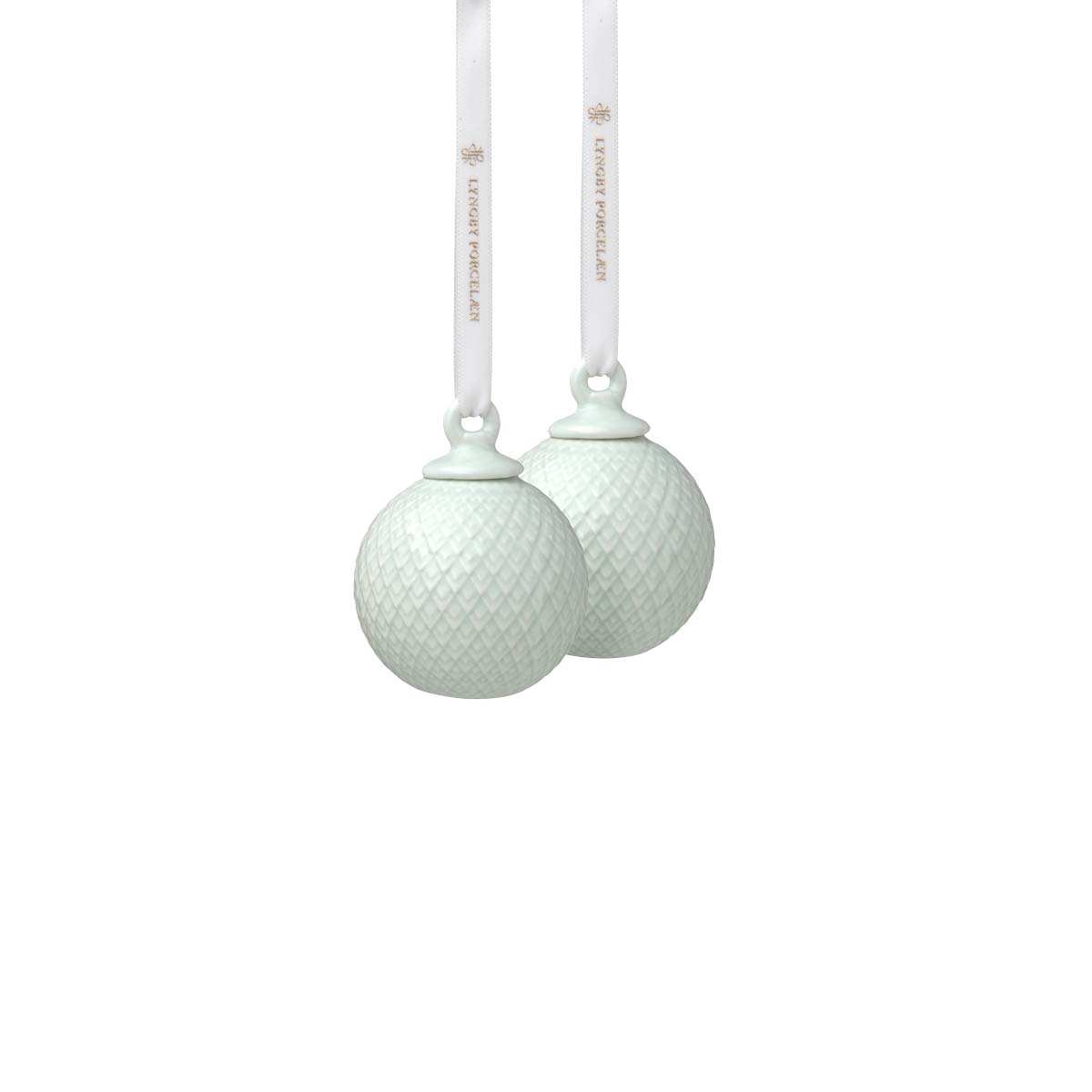 Rhombe Dekorationskugle Ø5 cm soft green, 2 stk