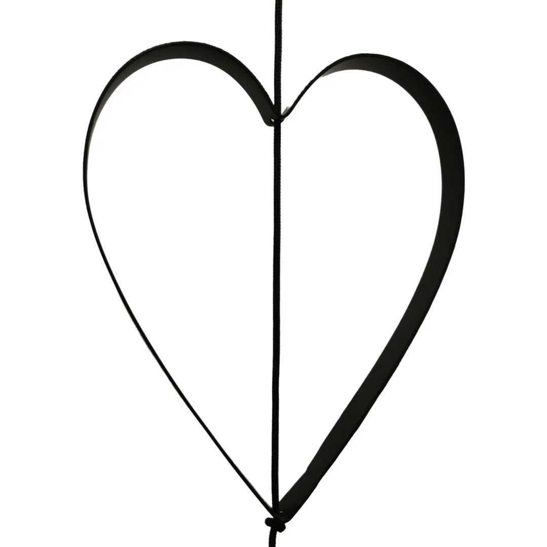 Jernhjerte outline, sort, lille 2. Sort