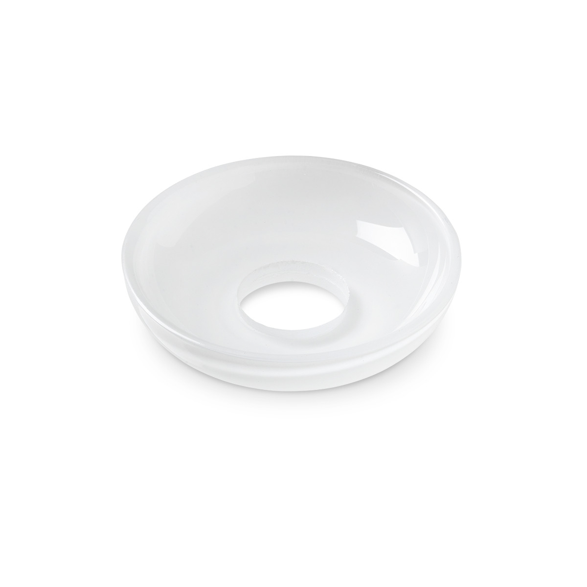 Lumi Lysmanchet kurvet hvid Ø8 cm