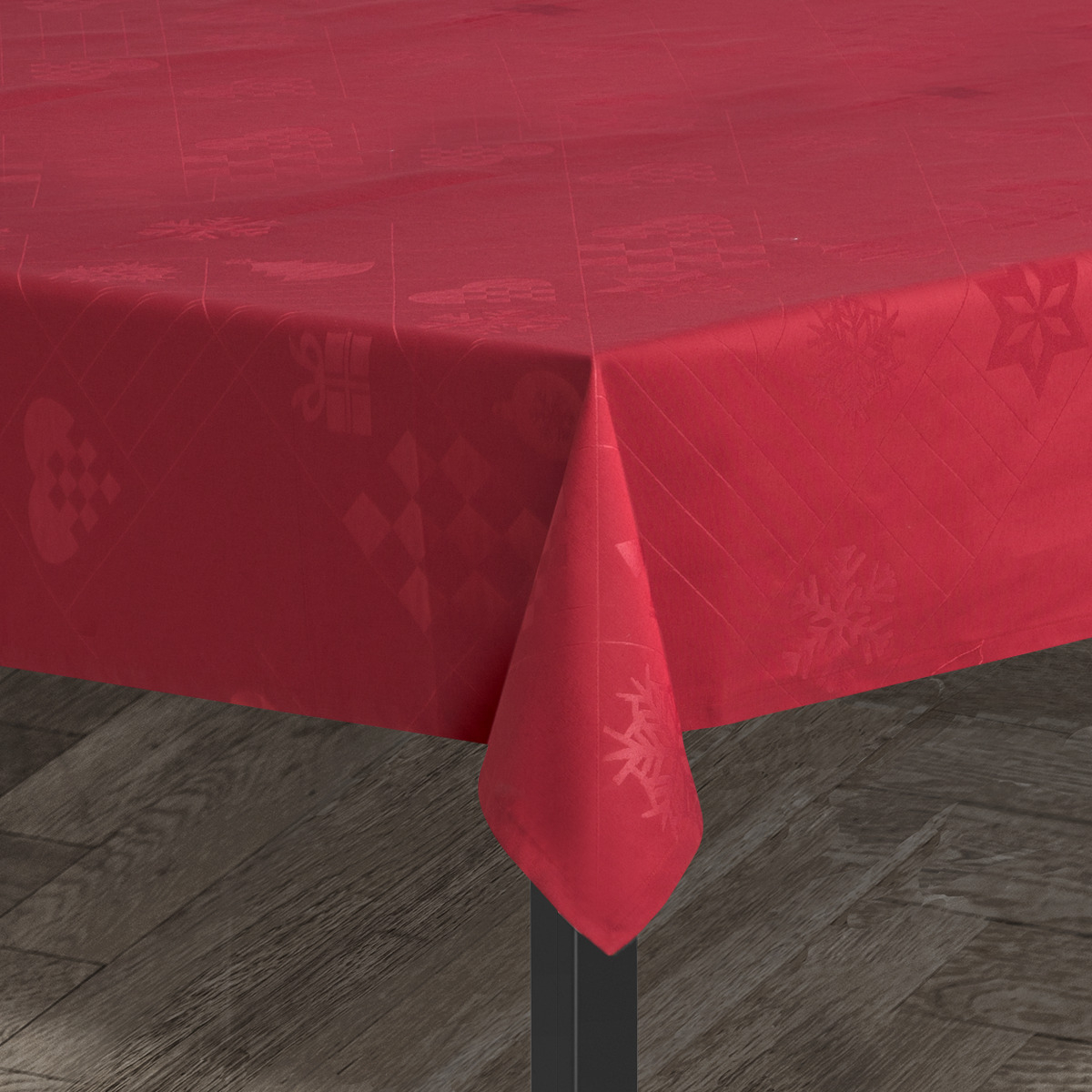 Natale Damaskdug rød 150x320 cm