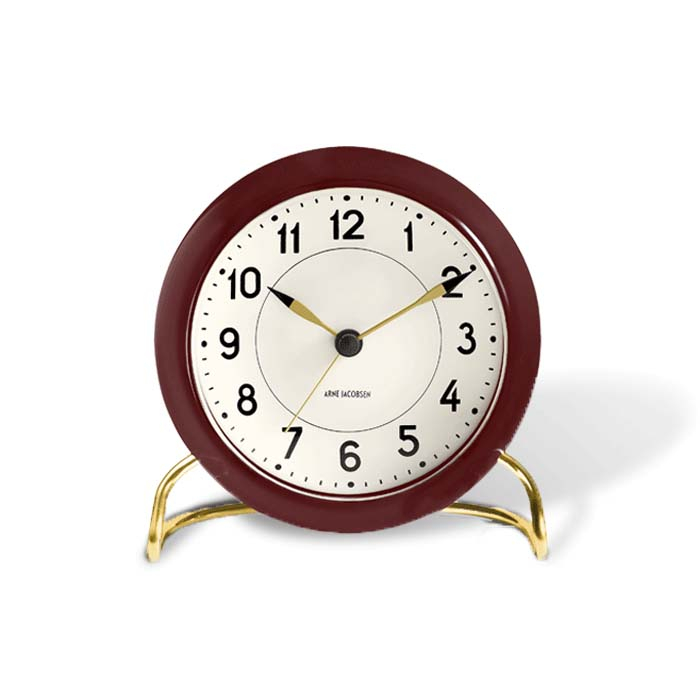 Arne Jacobsen Station Bordur Ø11 cm bordeaux/hvid