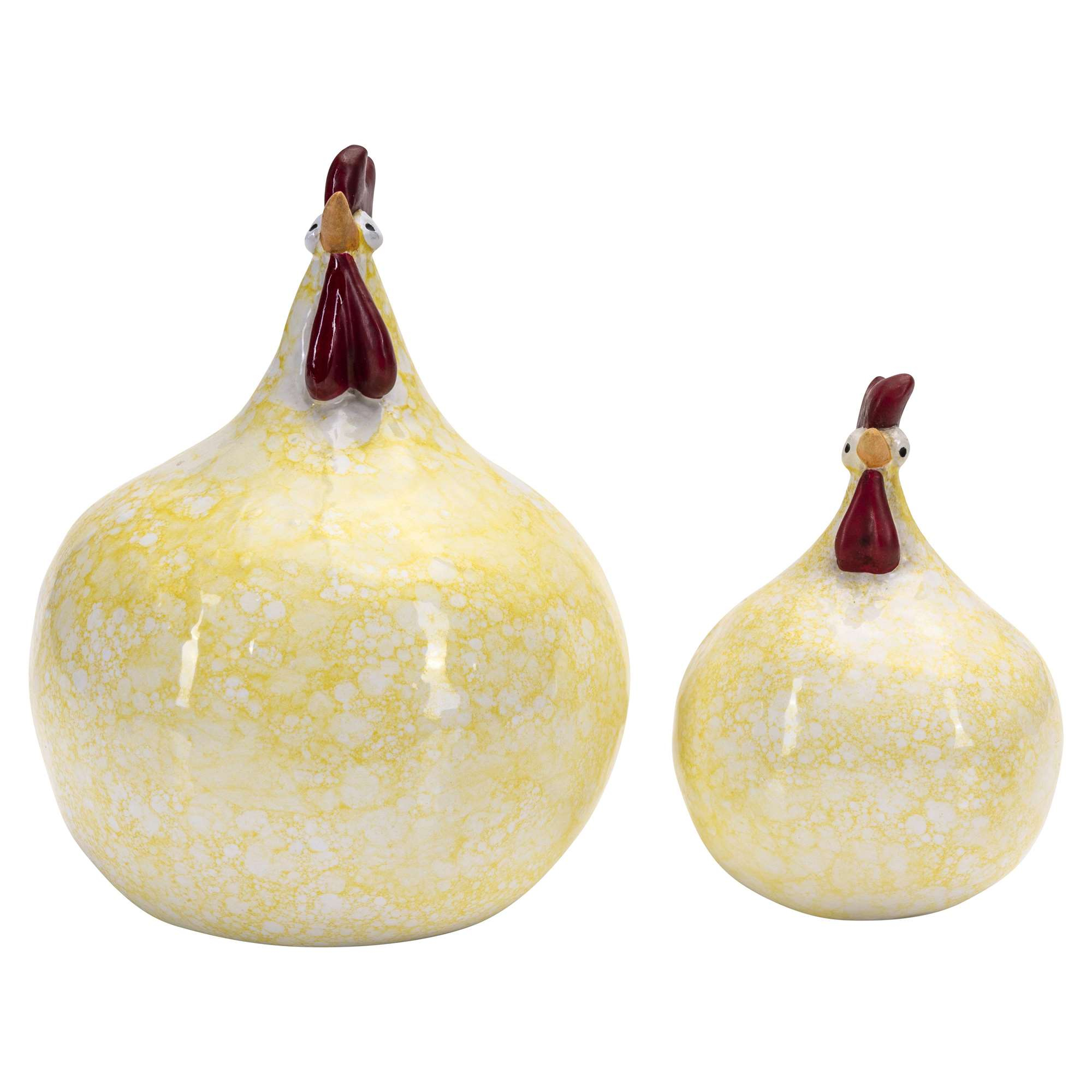 Høne Bubble yellow H.12cm