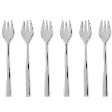 Gense Fuga Kagegaffel 15,5 cm 6 stk. Mat/Blank stål