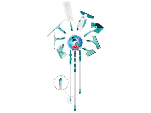 Leifheit Click Teleskopstang 190 cm Dia. 2,3 cm hvid/turkis