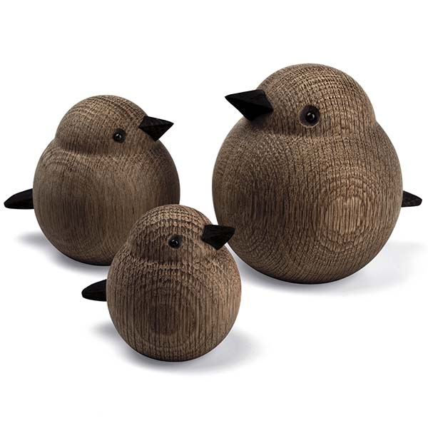 Papa Sparrow, stained oak, large
