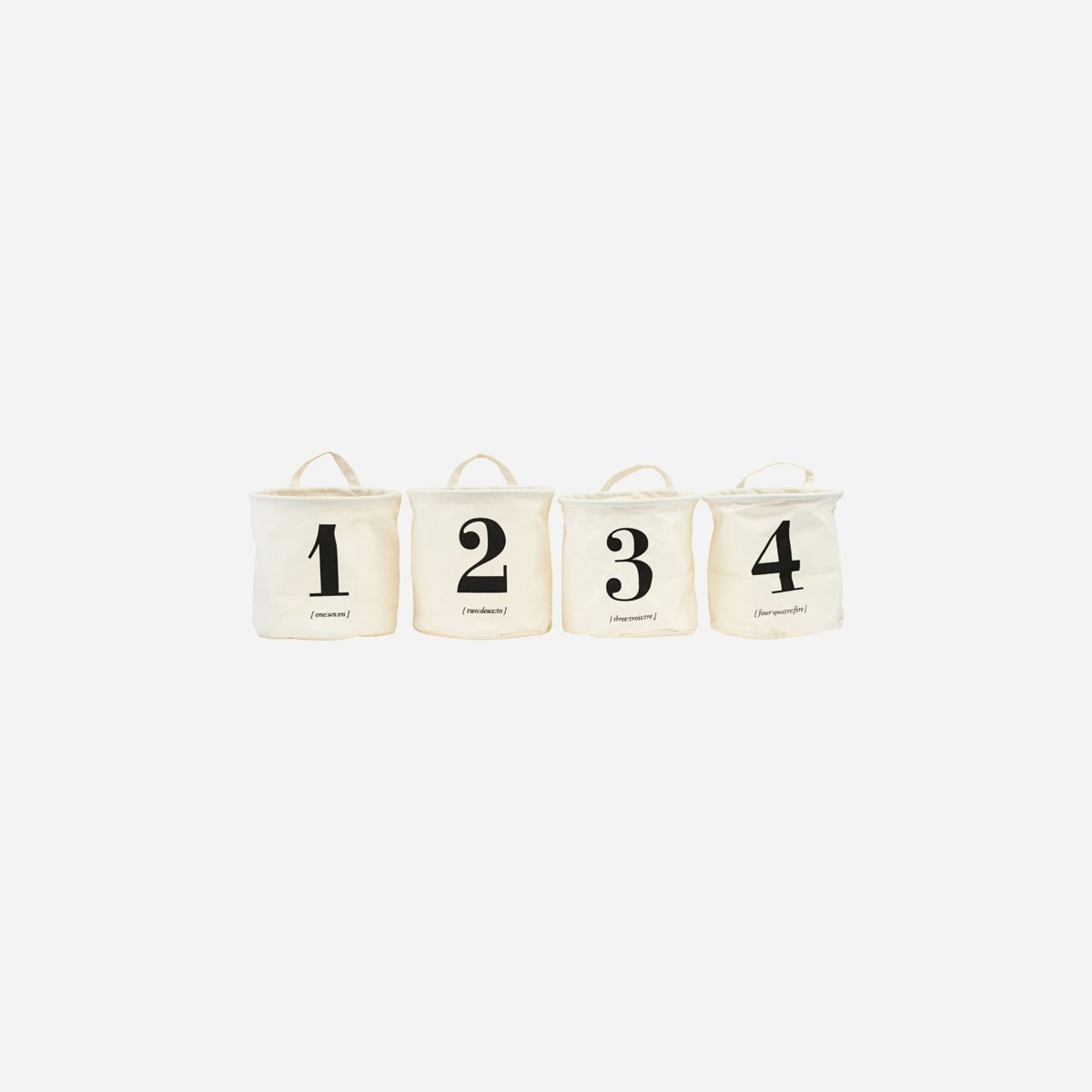Opbevaring, 1-2-3-4, Sort/Råhvid
