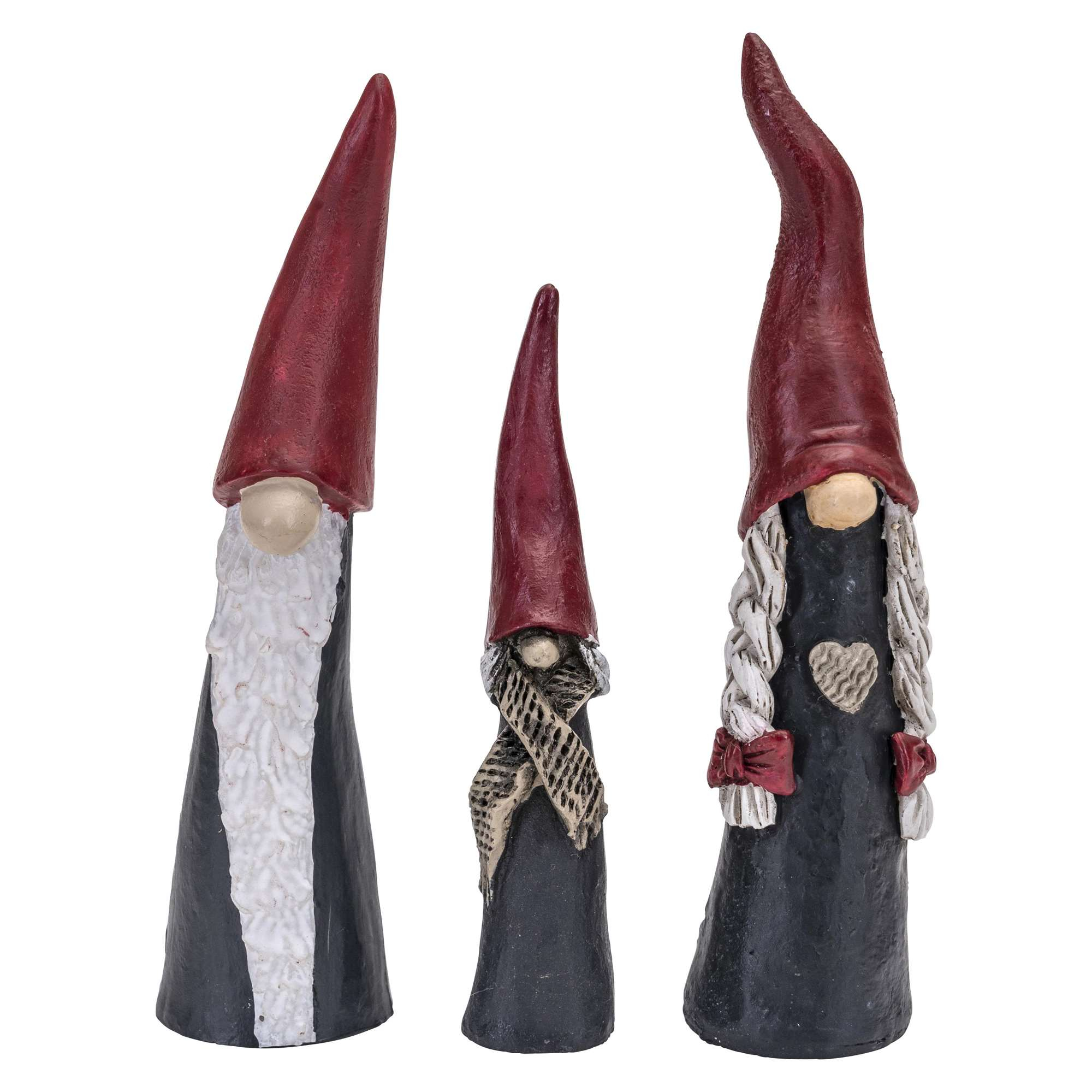 Tall Santa Family 3 stk H.7-9,5cm