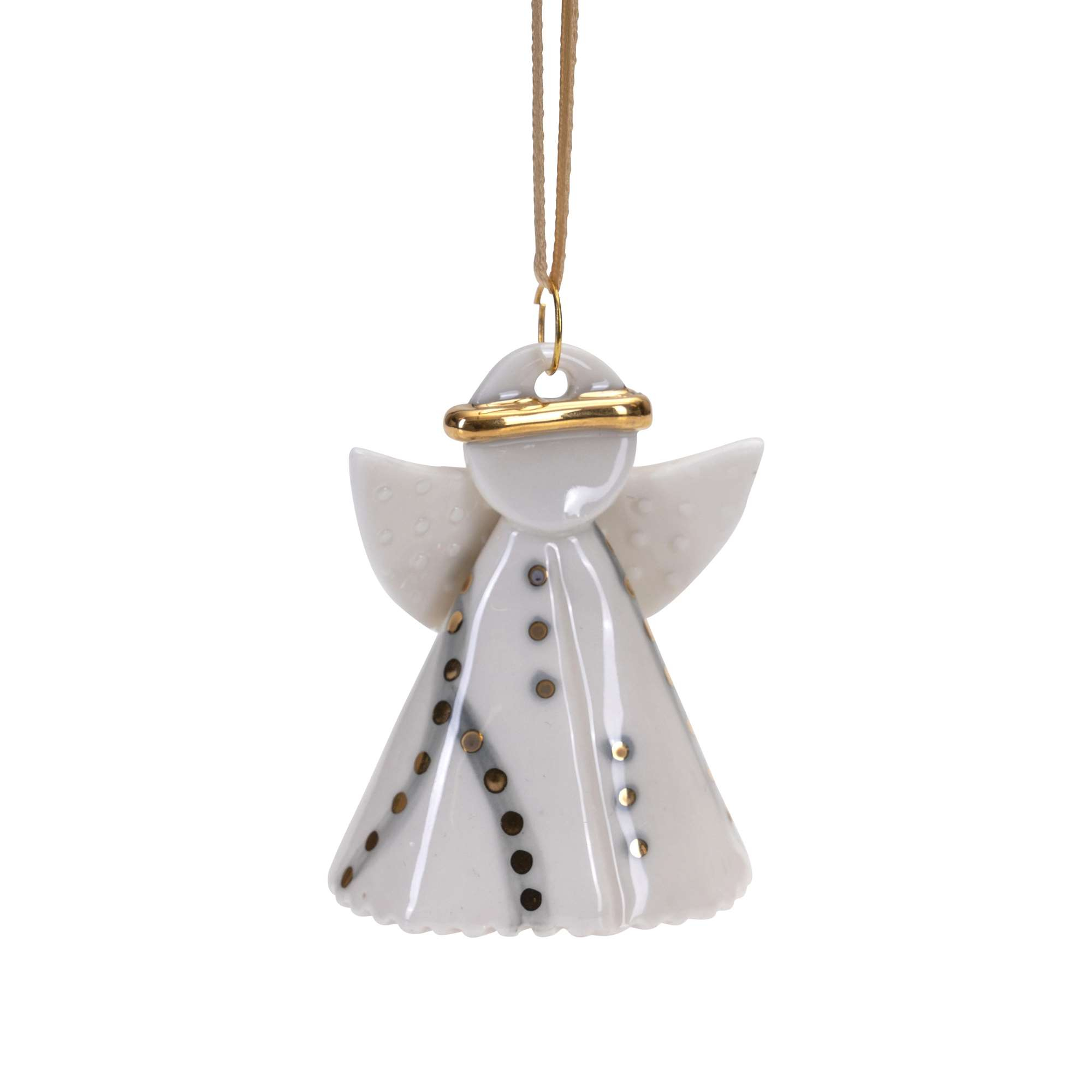 Engel Holly hanging, grey H 6cm