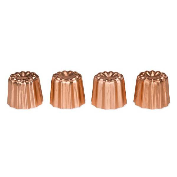 Patisse Canneléform Dia 5,5 x 4,5 cm 4 stk. Kobberfarvet