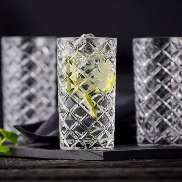 Lyngby Glas Diamond Highball 41 cl 6 stk. Klar