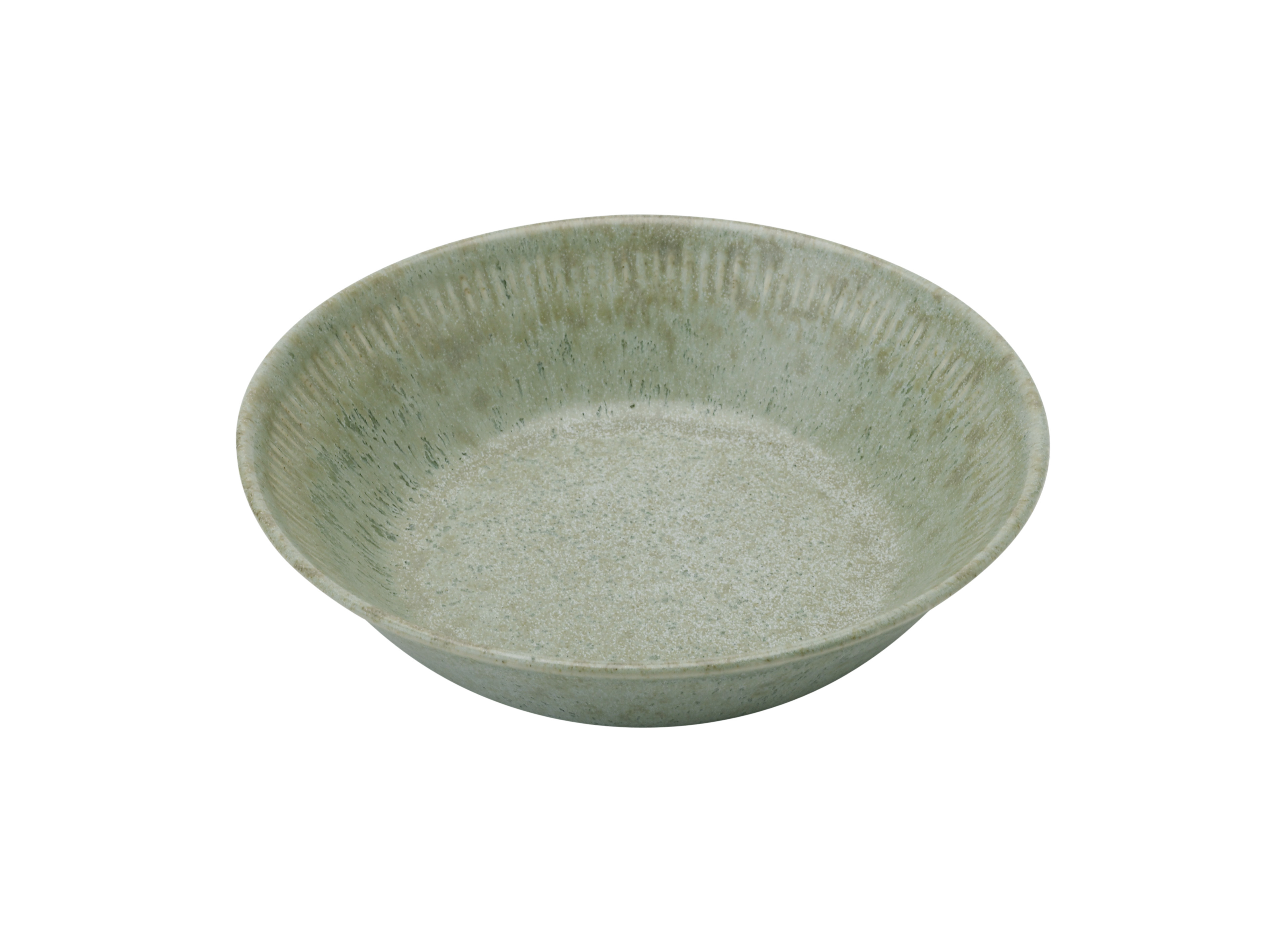 Knabstrup, dyb tallerken, olivengrøn, Ø 14,5 cm