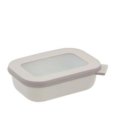 Mepal Cirqula Rektangulær skål m/låg 500 ml Nordic white
