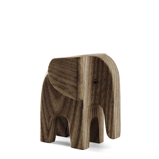 Baby Elefant i røgbejdset asketræ