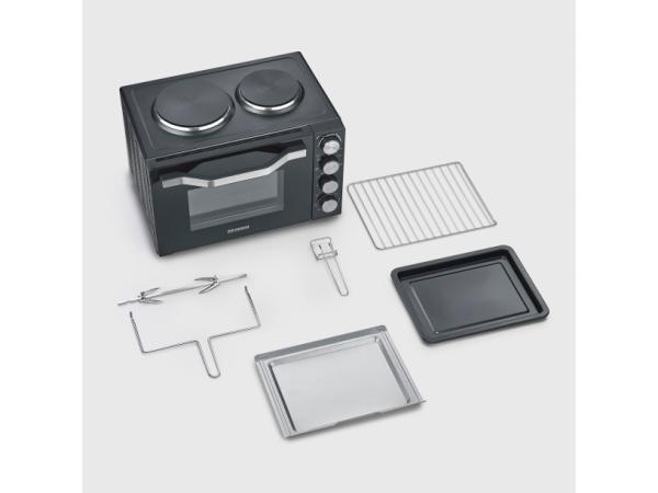 Severin Miniovn med kogeplader, 30L 2500 watt Sort