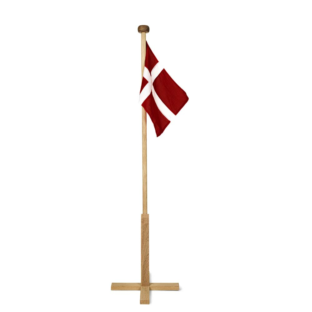 Luksus flagstang i egetræ, 180 cm