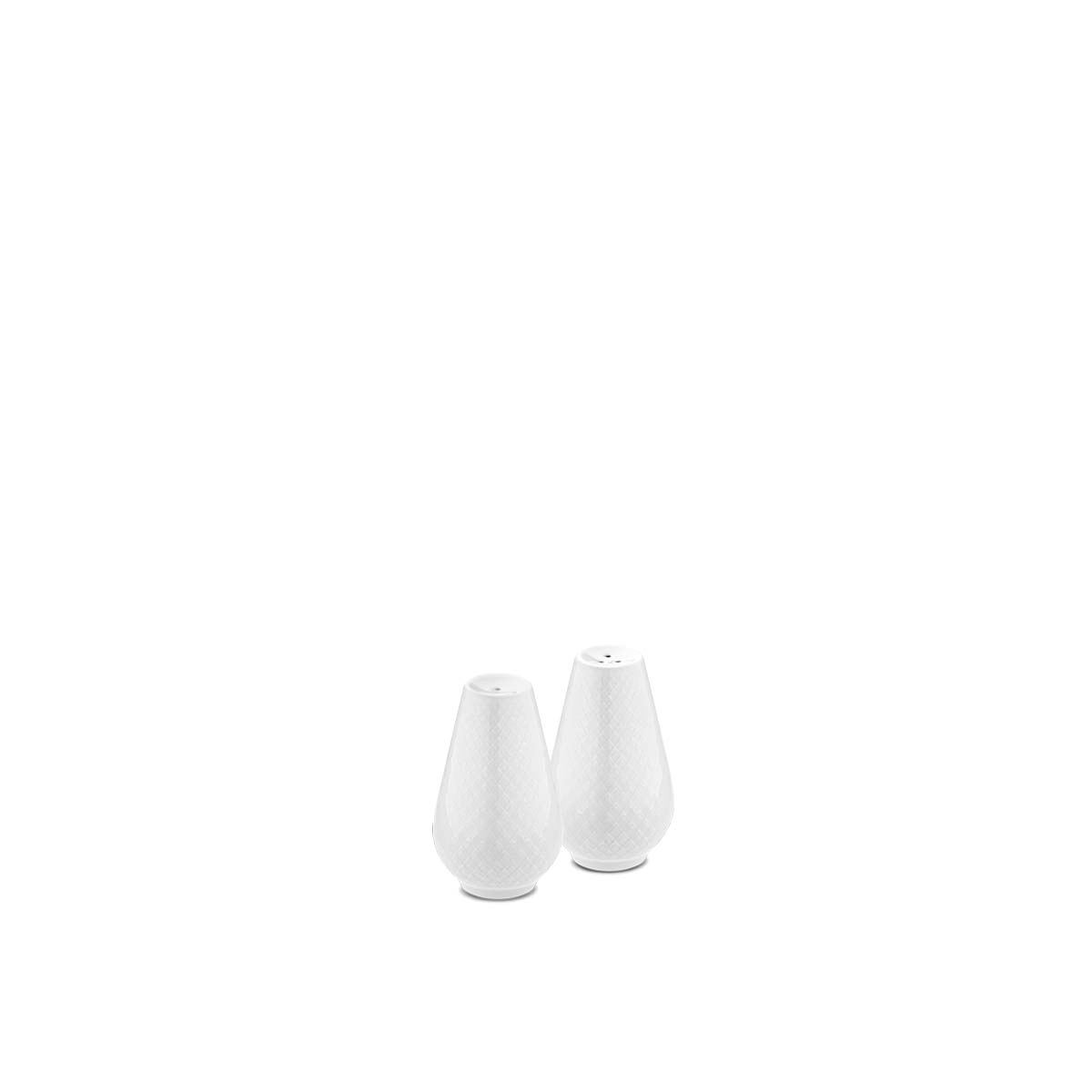 Rhombe Salt- og pebersæt H7 hvid porcelæn