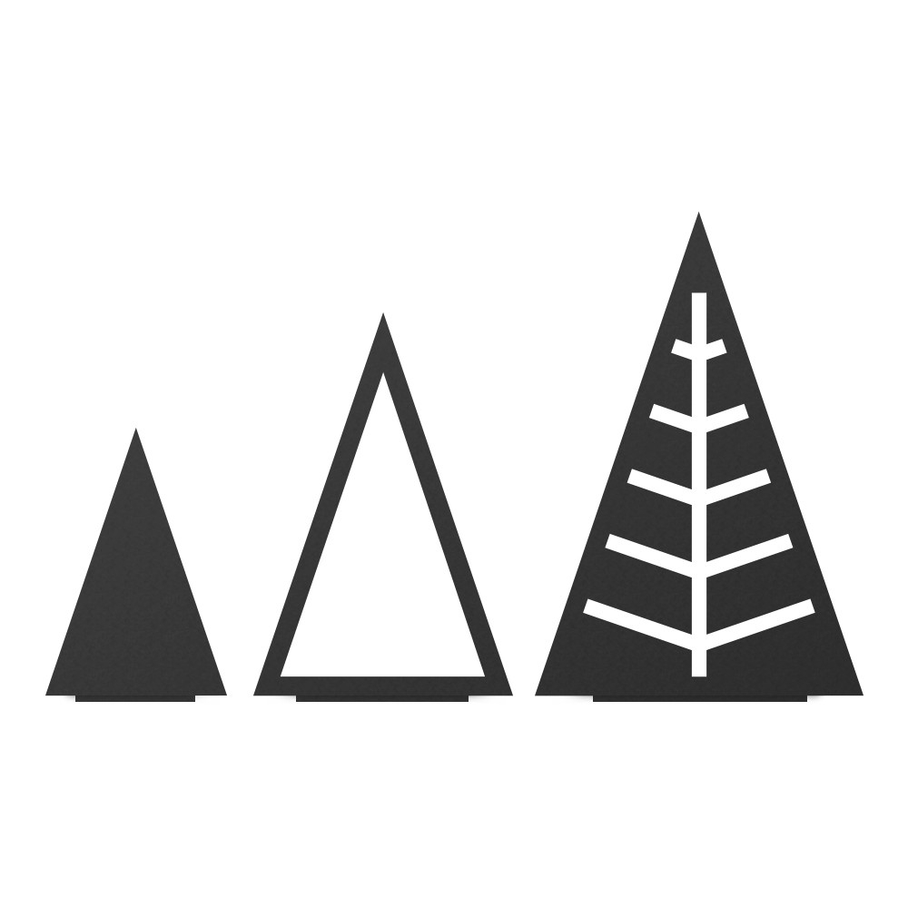 Felius, Juletræer trekant, sort