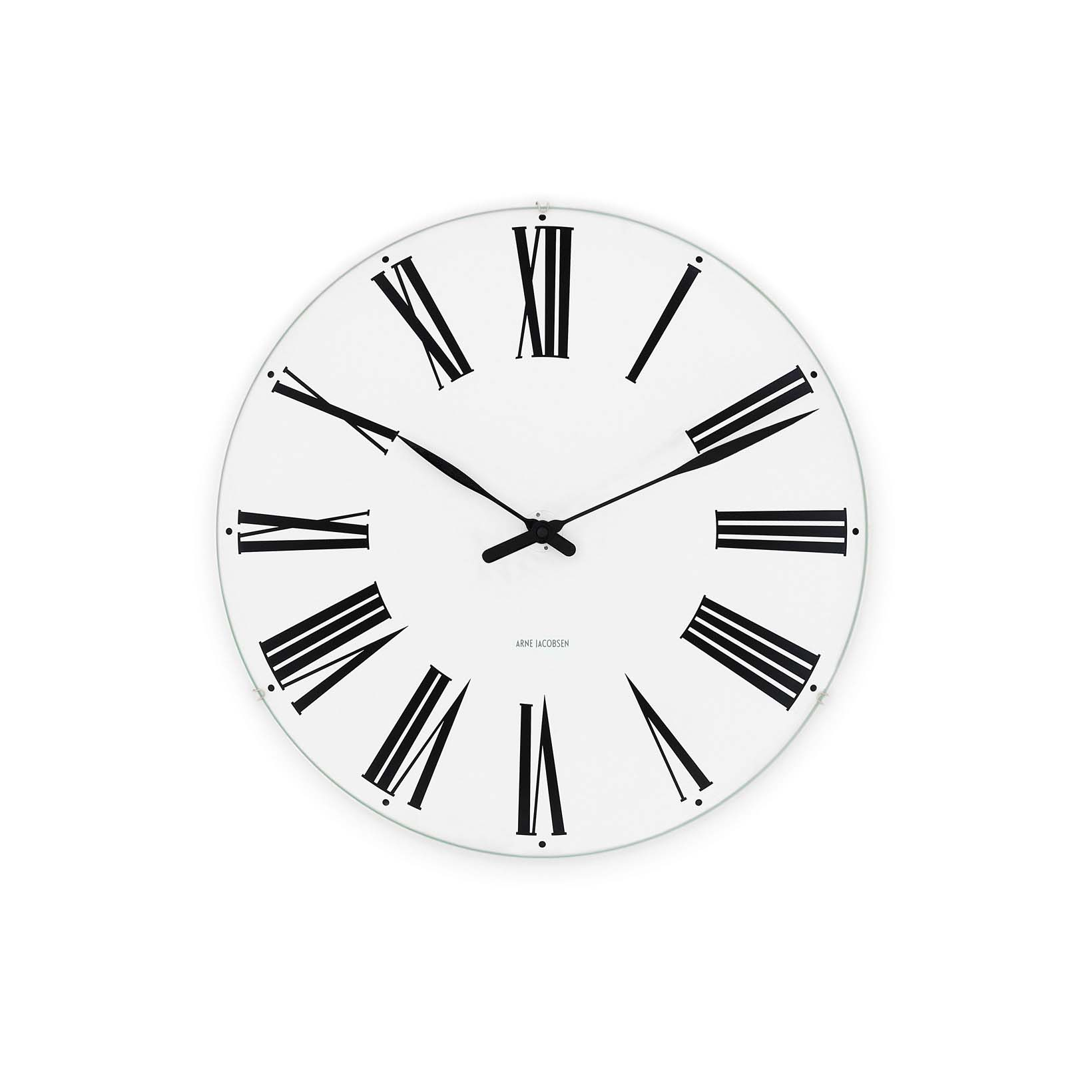 Arne Jacobsen Roman Vægur Ø48 cm sort/hvid