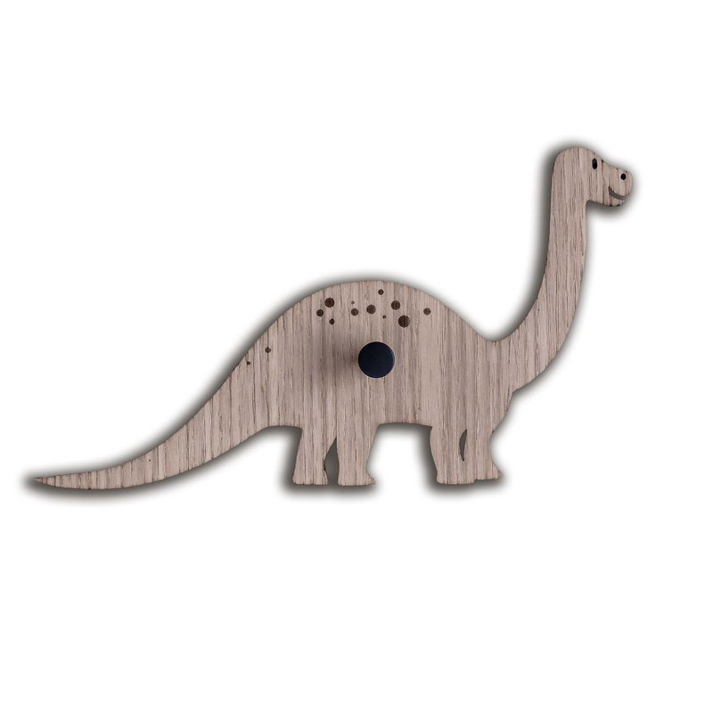 Knage Dinosaurer, Lys eg/Sort, Brontosauru