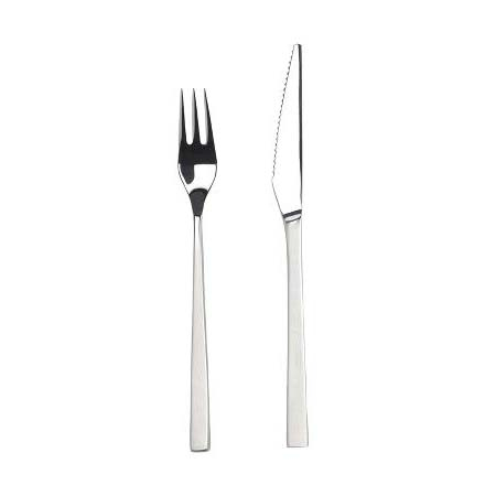 Gense Fuga Steakbestik/grillbestik 12 dele Mat/Blank stål