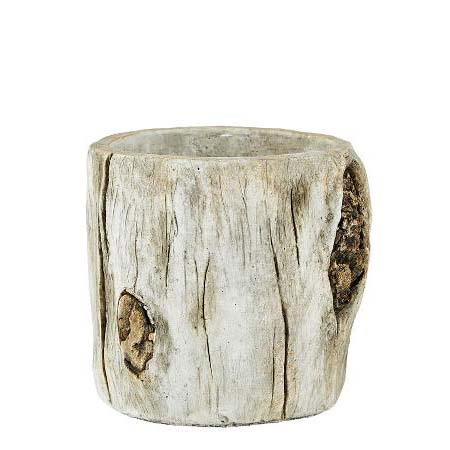 Villa Collection Skjuler træstub Dia. 16 x 15 cm Offwhite