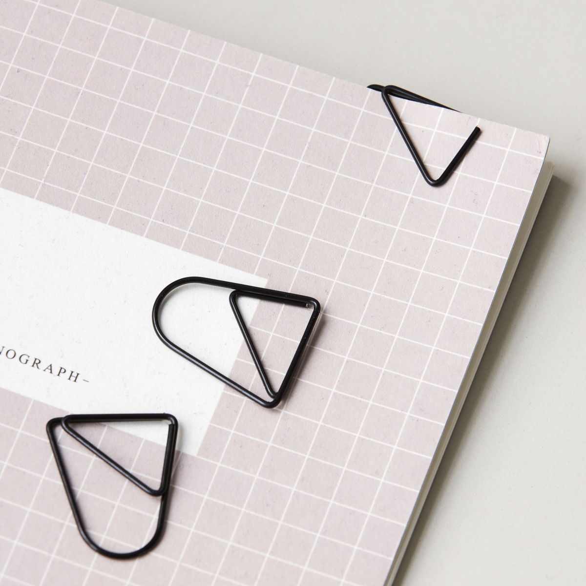 Papirklips, Geometric, Sort, 15 stk*