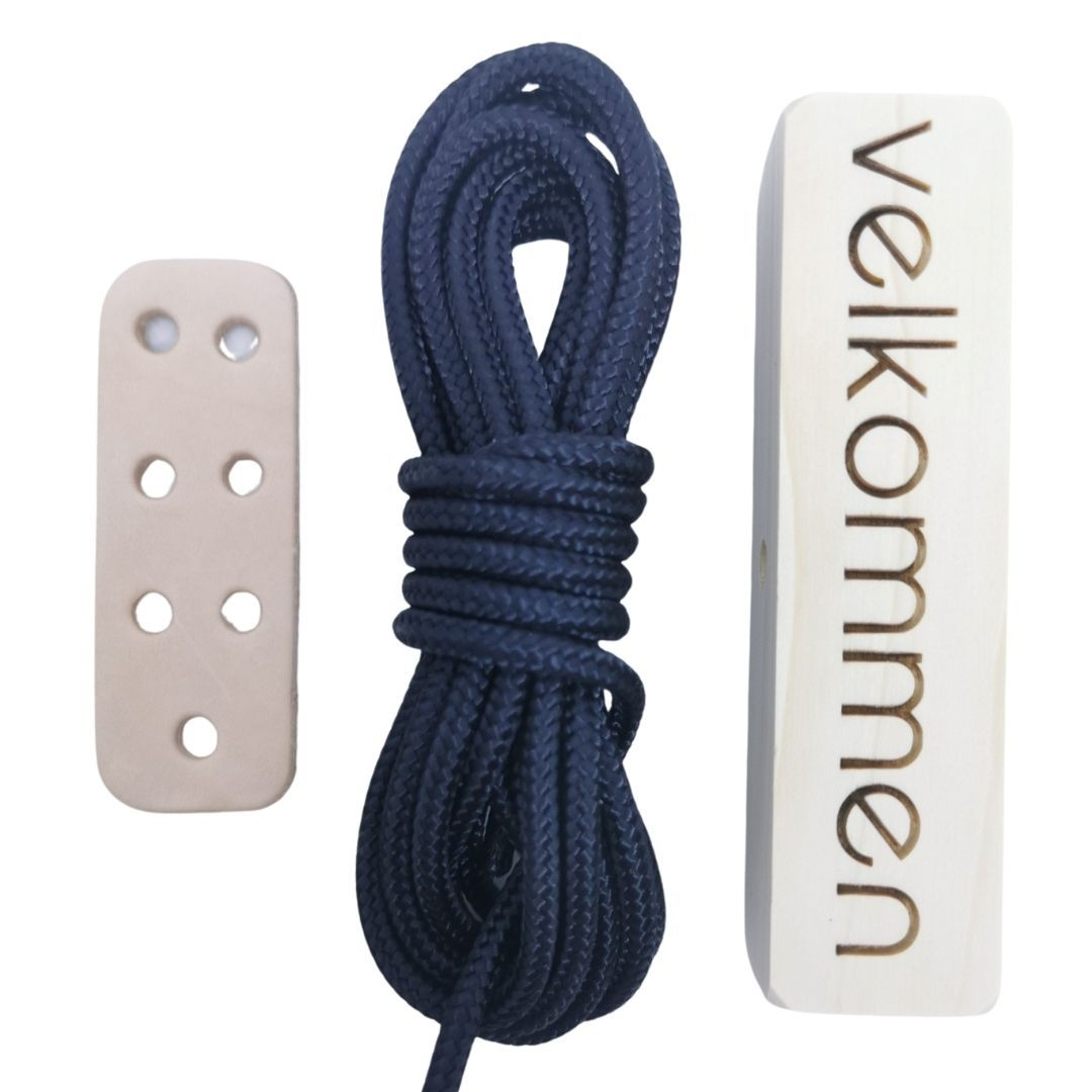 Snoren i polyester, velkommen klods, beige snor
