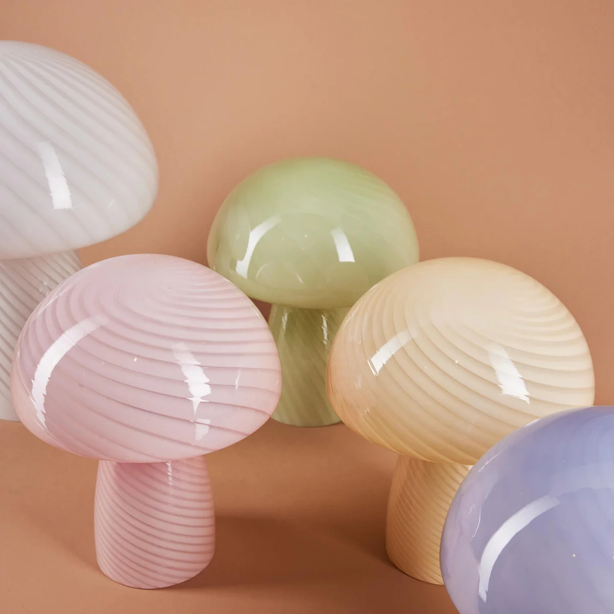 Mushroom Lampe, L, gul