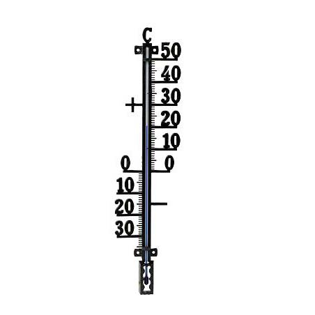 Plus termometer til udendørsbrug, sort 44cm