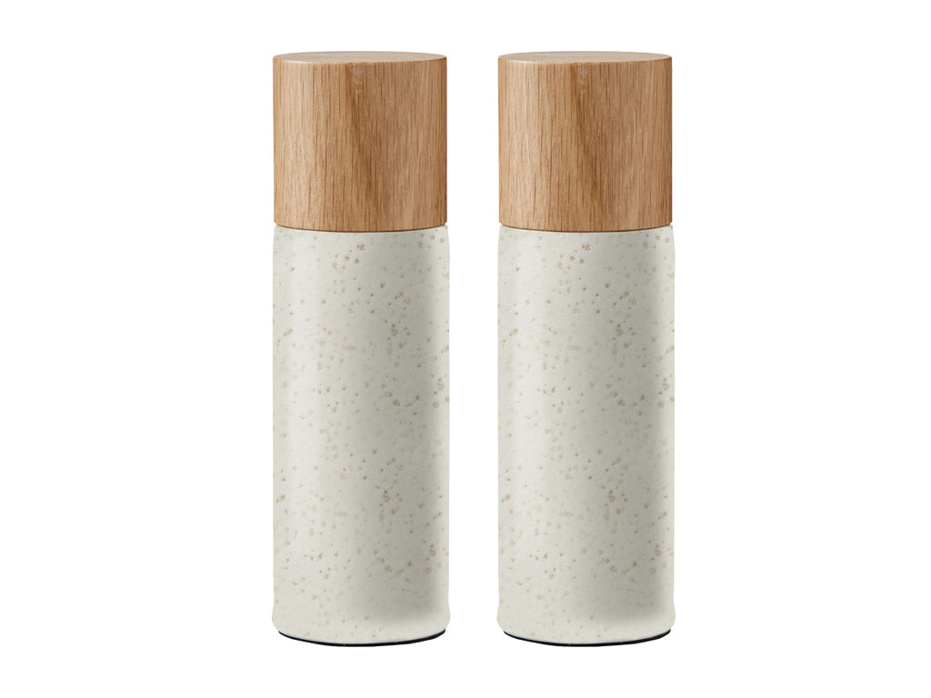 BITZ Salt & Peber, mat creme, 17 cm