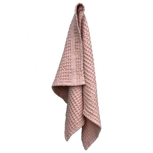 Big Waffle Håndklæde - Pale Rose 50 x 75 cm