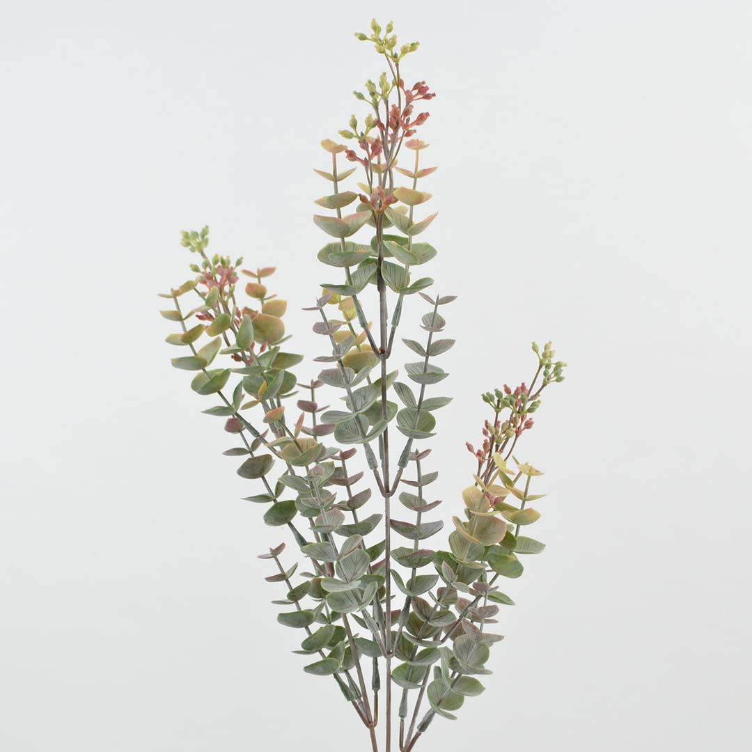Eucalyptus branch, 3 stk., 68 cm, green/red