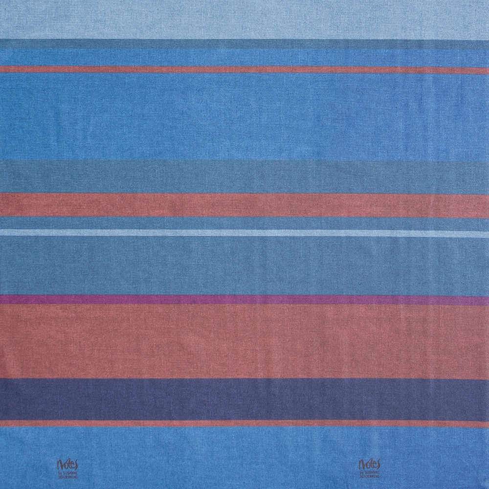 Stripe Indigo, akryldug med antiskrid  - i metermål*