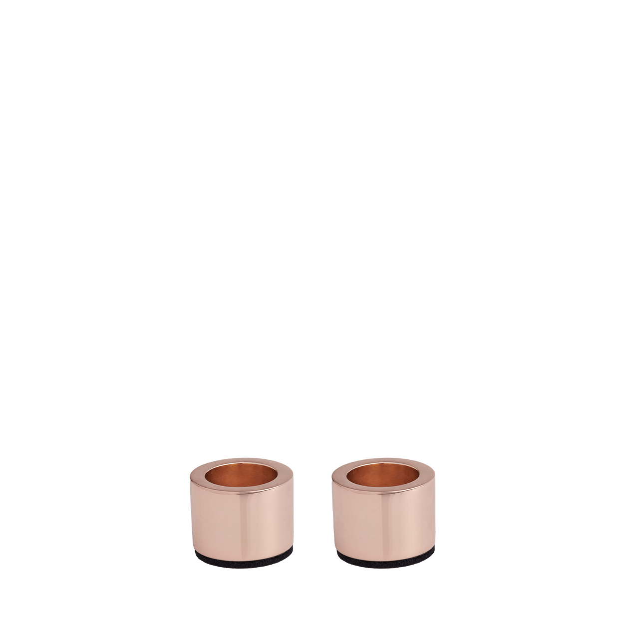 Light Lysestage taper, Rose gold, 2 stk