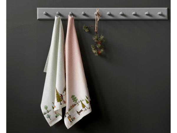 Bastian Tekstiler Vinter Viskestykke 70 x 50 cm Woodrose