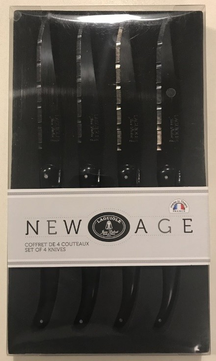 Laguiole New Age Kniv 4 stk, sort