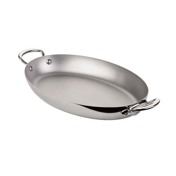 Mauviel Cook Style Pande med 2 greb oval 30 cm Stål