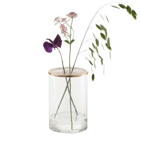 Villa Collection Vase Dia. 10 x 15,5 cm m. messinglåg