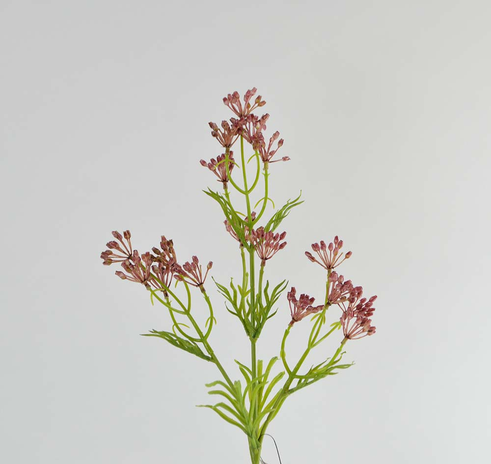 Rice berry branch, 50 cm, burgundy