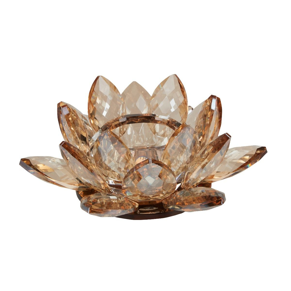 Margit Brandt Lotus Crystal fyrfadsstage - Amber