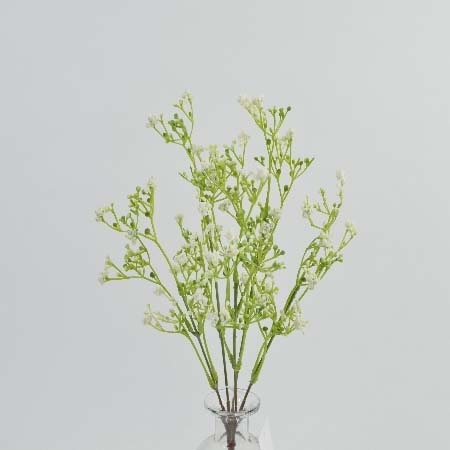 Gypsophila bud berry branch, 33 cm, white