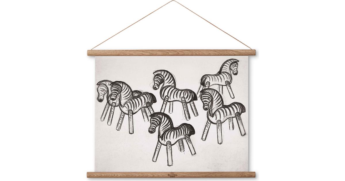 Kay Bojesen Zebraer, 40x30 cm inkl. ramme